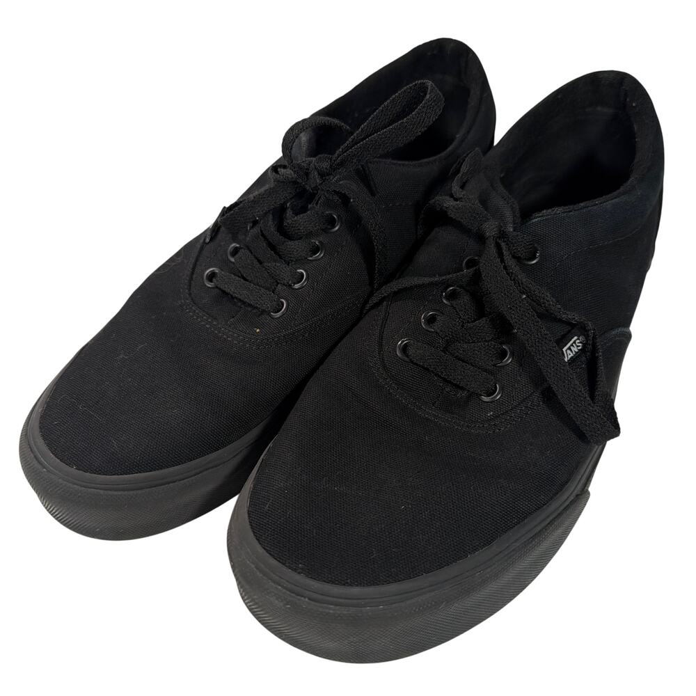 Vans Men's Size 10 Black Canvas Low Top Skate Sneakers